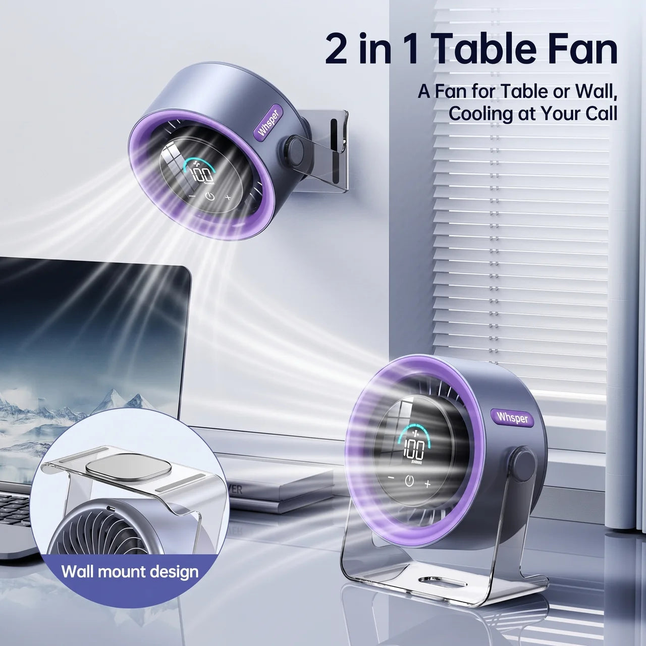 Digital Display Desktop Fan
