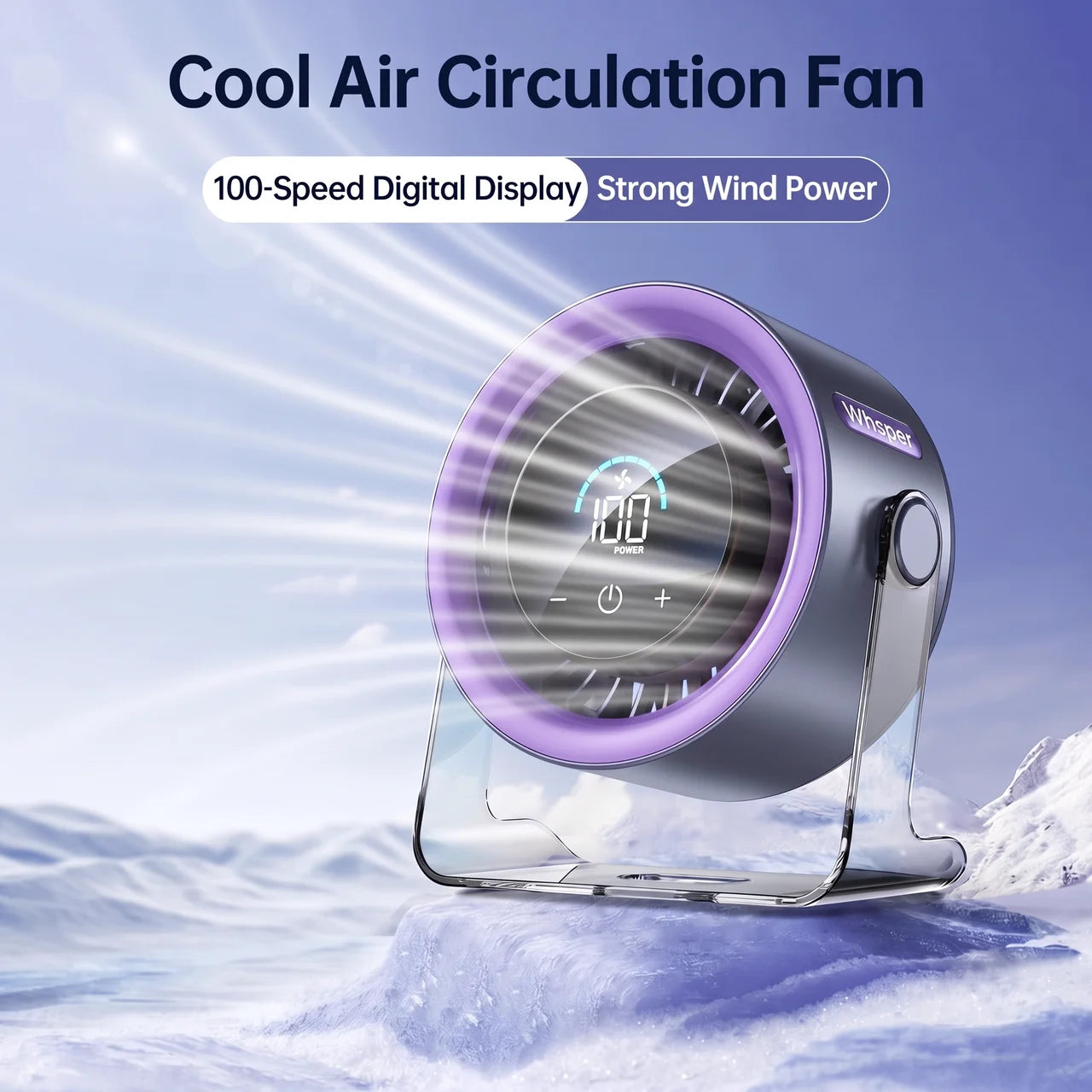 Digital Display Desktop Fan