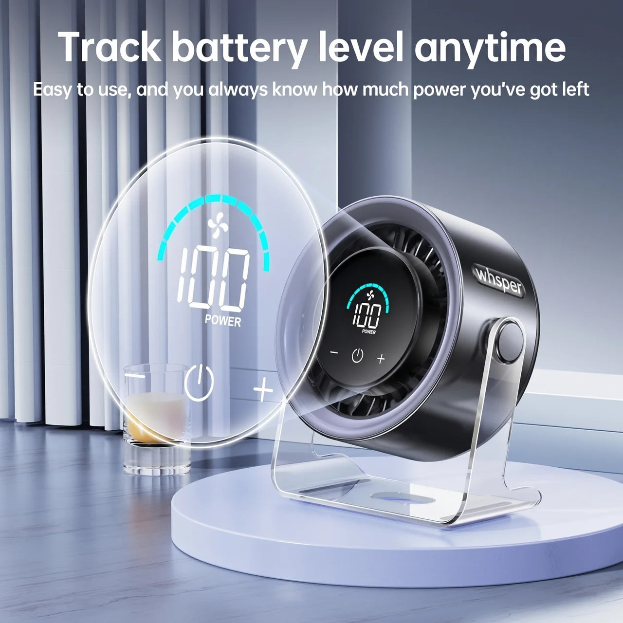 Digital Display Desktop Fan